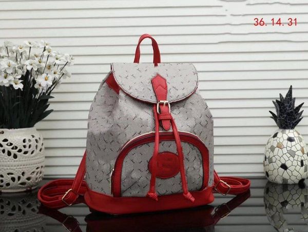 

fashionable and leather designer backpack letter grid printed men's travel bag casual backpack