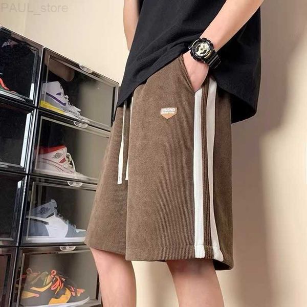 

men's sports shorts summer casual straight half pants harajuku baggy bottoms korean fashion streetwear vintage y2k male clothes l230705, White;black