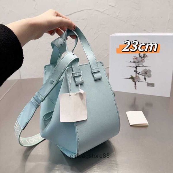

handbag bags hanging bag monochrome hammock shoulder totes designer glazed spain embroidery loewsbag strap girl lady large capacity tote tra