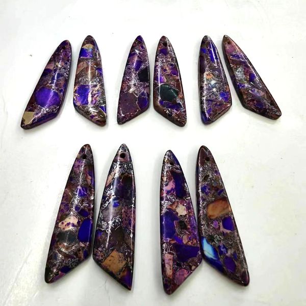 

style dangle earrings natural purple emperor stone knife shape for women jewelry wholesale, Silver