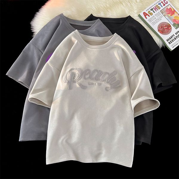

mens tshirts amercian vintage mens tshirt patchwork print t shirt large size casual loose t shirts male tees round neck 230705, White;black