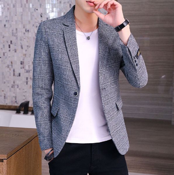 

men's suits blazers autumn youth fashion slim fit small suit casual coat 230705, White;black