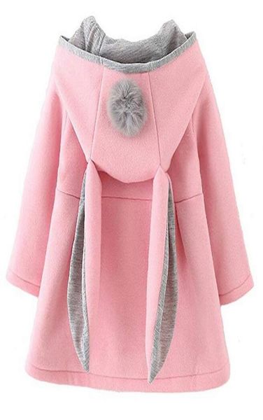 

cysincos baby girls coat winter spring baby girls princess coat jacket rabbit ear hoodie casual outerwear girl infants clothes y206980316, Blue;gray