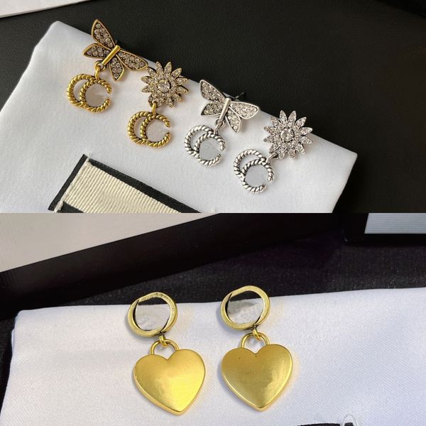 

letter g classic earring stud womens luxury earrings designer jewelry vintage earrings gold plated jewelry fashion pendant earring valentine, Golden