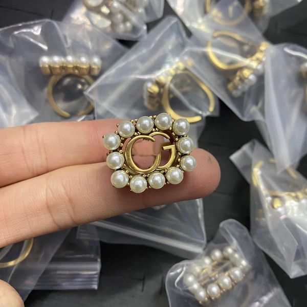 

designer branded jewelry rings womens gold silver plated copper finger adjustable ring women love charms wedding supplies luxury accessories