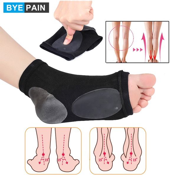

foot care 2pcs arch support sleeve cushioned soft elastic gel pad fabric socks for flat pain relief plantar fasciitis heel spurs 230704