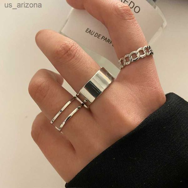 

hip hop cross ring on finger chains adjustable jewelry rings for men women gothic anillos aesthetic rings 2023 trend accessories l230620, Silver