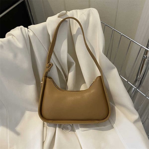 

women's underarm bag new simple and versatile handbag solid color crescent shoulder dumpling bag women's