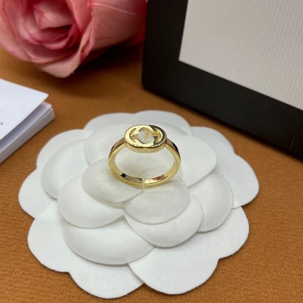 

designer branded jewelry rings womens gold silver plated copper finger adjustable ring women love charms wedding supplies luxury accessories