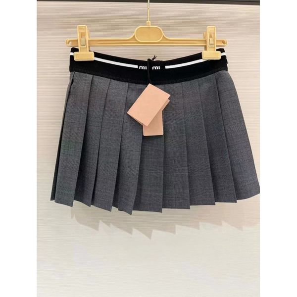 

spring and summer luxury british academy girls a-line pleated skirt, Black