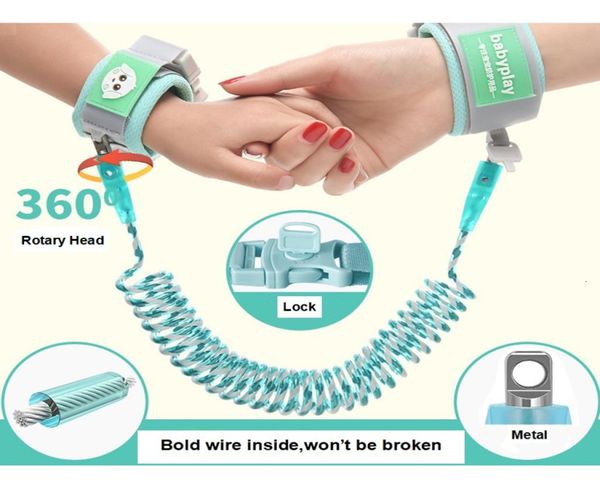 

baby harness anti lost wrist link kids outdoor walking hand belt band child wristband toddler leash safety harness strap rope7798780, Blue
