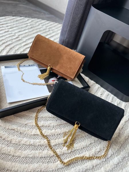 

tz suede tassel envelope bags classic kate chain bag summer straw flap handbag for women fashion shoulder bags luxury crossbody bag designer
