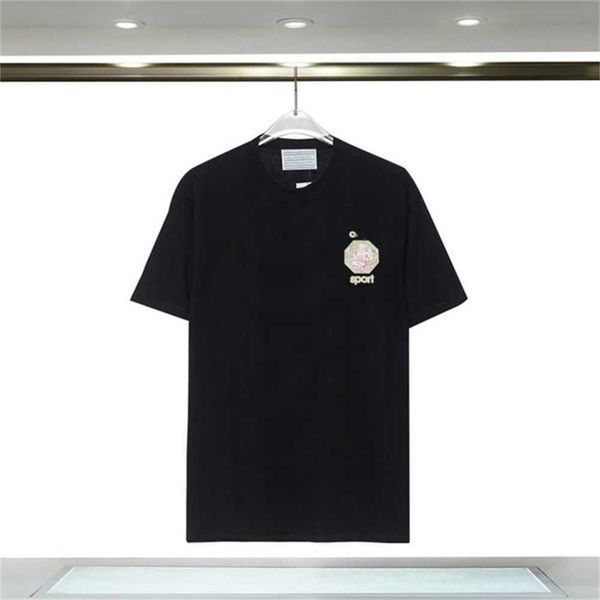 

men designer t shirt fashion embroidered neck cotton high street mens trendsetters tshirt luxury casual sport tennis club clothes asian size, White;black