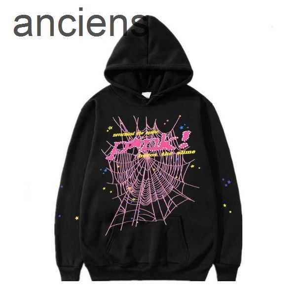 

mens hoodies sweatshirts mens hoodies sweatshirts pink mens sp5der 555 spider hoodie designer men puff print hoody young thug pullover never, Black