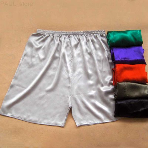 

men's handmade 100% natural silk short pants soft breathable feeling beach home shorts l230705, White;black