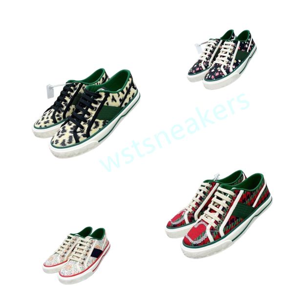 

designer tennis canvas shoes flat rubber 1977 luxury casual shoes for men and women green red striped mesh elastic cotton breathable outdoor, Black