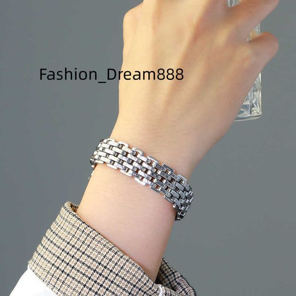 

wholesale 9-16 mm cuban chain bracelet metal jewelry 18 k gold plated watch band bracelet for men and women, Silver