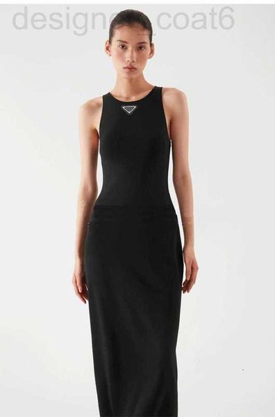 

basic & casual dresses designer designer women's casual dress classic vintage dresses simple sleeveless high-quality women clothing 08p, Black;gray