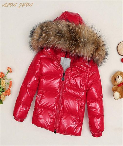 

children down jacket 2018 russia winter raccoon fur collar kids warm outwear snow coat for boys girls cyy1495494148, Blue;gray