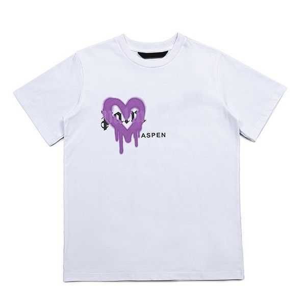 

mens spray printed t shirt designer womens letter print graphic tees fashion summer street hip hop love heart polo b2x3, White;black