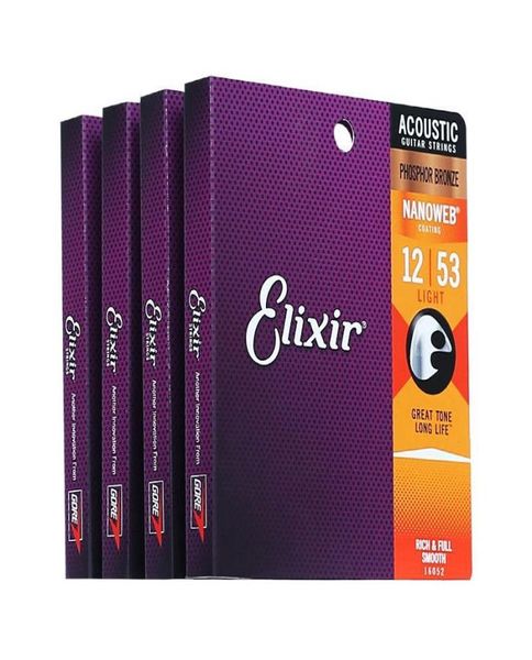 

120 pcs whole acoustic guitar string elixir 11002 11027 11052 16002 16027 16052 12002 120522530750