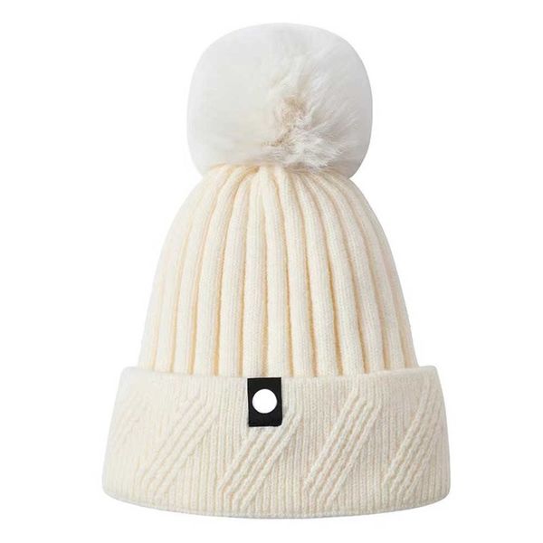 

lu02 label knitted beanies hat winter solid color bonnet hats keep warm6sol