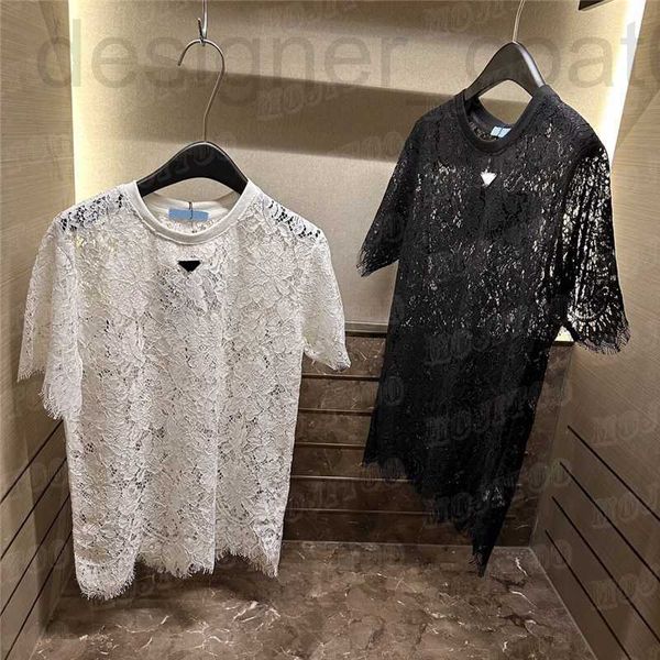 

women's plus size t-shirt designer lace hollow t shirts for women letter badge design tees thin breathable tshirt 9v3s, Black