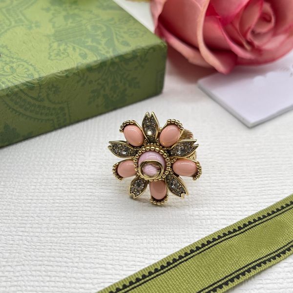 

designer branded jewelry rings womens gold silver plated copper finger adjustable ring women love charms wedding supplies luxury accessories