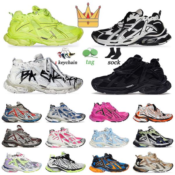 

paris runner 7.0 casual shoes transmit sense retro trainers black white pink blue burgundy runners 7 deconstruction sneakers designer women