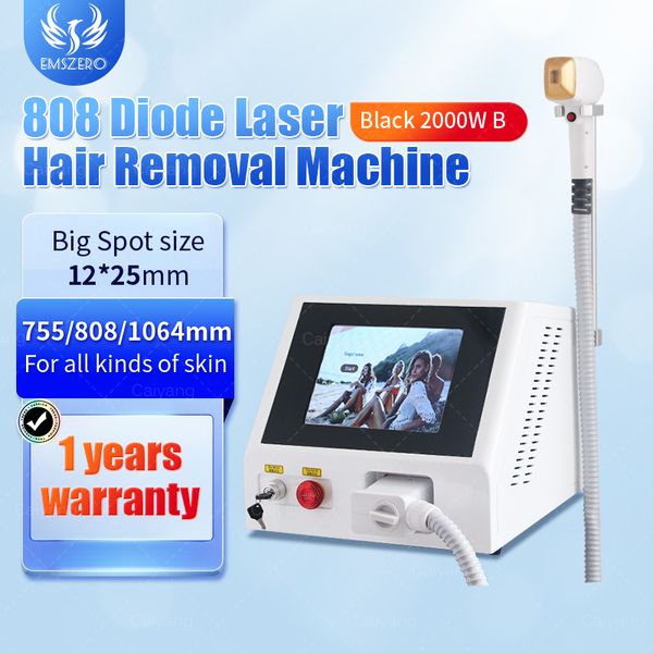 

2000W Diode Laser Hair Removal Machine 808 755 1064nm 3 Wavelength Ice Platinum Skin Rejuvenation Permanent Painless Epilator