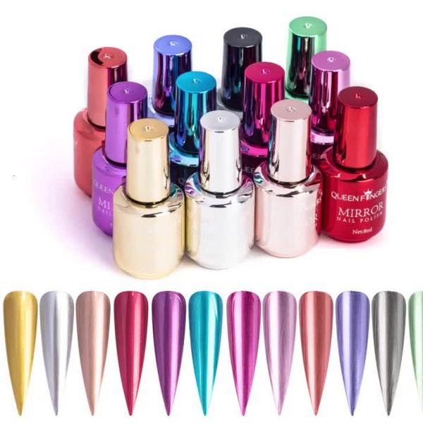 

nail gel 1 bottle mirror gold silver polish 8ml quickdrying and longlasting unpeelable clear bright color diy decorative nails 230704, Red;pink