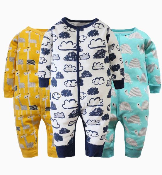 

newborn baby cartoon rompers baby infant boy leisure clothes toddler romper long sleeve cotton jumpsuit 0609171171494, Blue