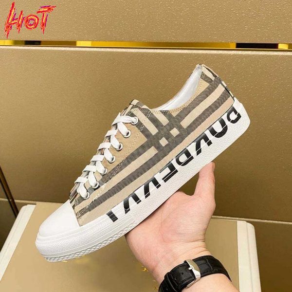 

designer men print check cotton sneakers women leather sneaker designer lace up classic lattice shoes outdoor casual shoes with box, Black