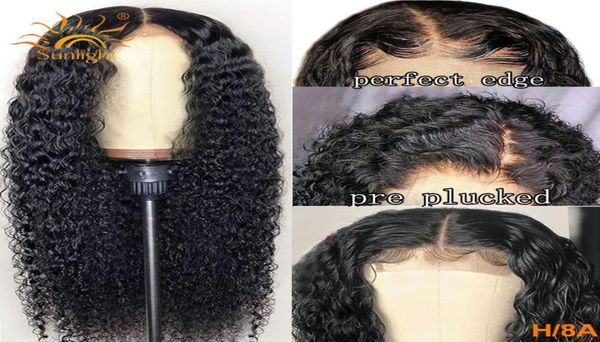 

curly human hair wig 13x4 lace front wig sunlight long brazilian wigs 150 density remy lace front human hair wigs for women7663082, Black;brown