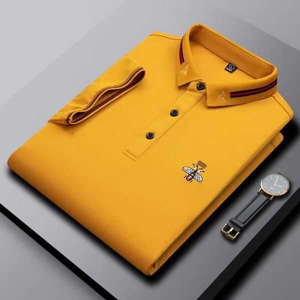 

2023 luxury t-shirt embroidered polo shirt summer men's new large short sleeved t-shirt matching lovers hqww, White;black