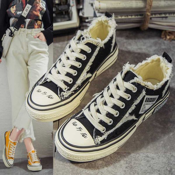 

bligh buckle red super fire beggar shoes xvessel wu stars same vulcanized canvas shoes women's korean versatile in fashion, Black