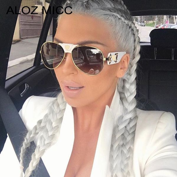 

sunglasses frames aloz micc brand designer men classic black women driving sun glasses for man shades eyewear uv400 q34 230704, Silver