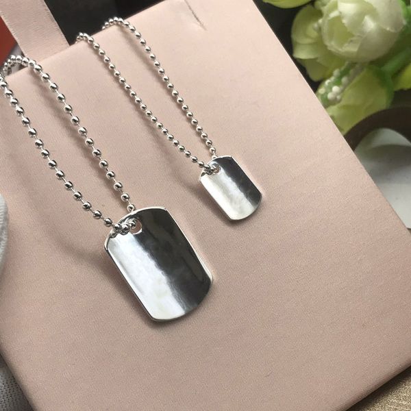 

2023 new luxury big square pendant necklace charm fashion men's and women's necklaces high-quality stainless steel designer jewelr, Black