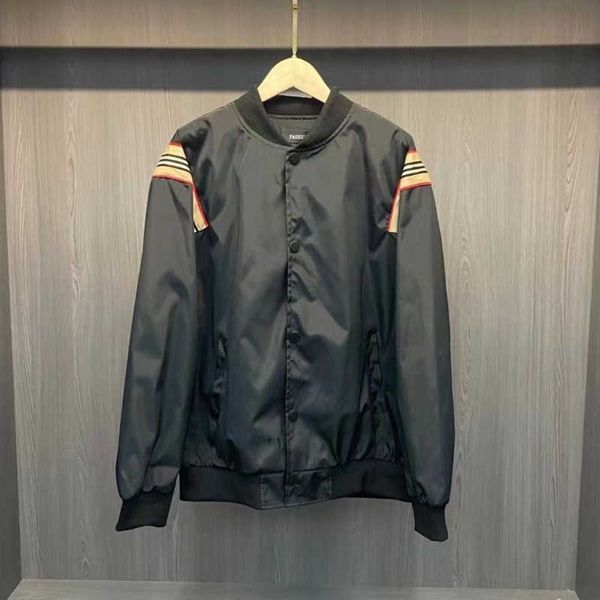 

business casual jackets men cardigan coat burb designer jacket mens fashionable trench coats tb stripe embroidery sweatshirt, Black;brown