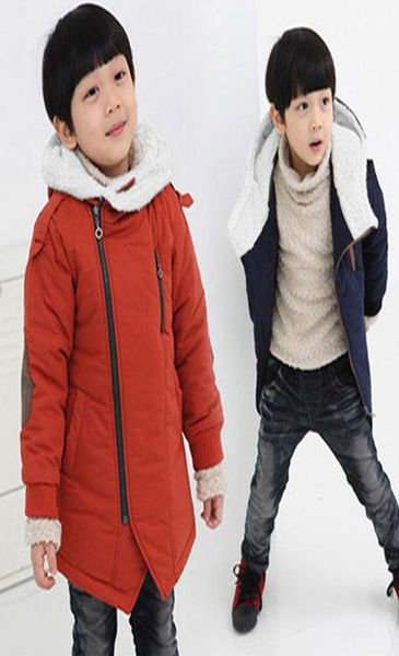 

autumn winter boys coats hooded cottonpadded casual kids thick jackets for boys 312y toddler teens children outerwear4735620, Blue;gray