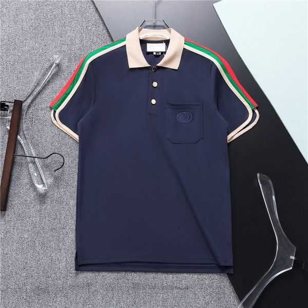 

mens polo shirt designer polos shirts for man fashion focus embroidery snake garter little bees printing pattern clothes clothing tee black, White;black