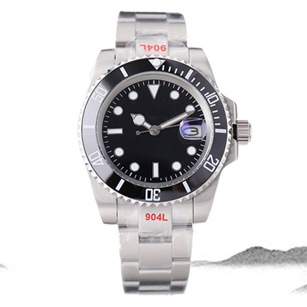 

8215 movement men's watch 40mm automatic mechanical watch luminous sapphire waterproof movement automatic winding fashion watc, Slivery;golden