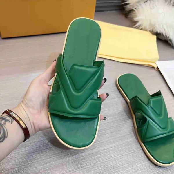 

casual shoes 2023 classic designer one line slippers women's fashion men couple style summer outgoing sandals non slip simple versatile, Black