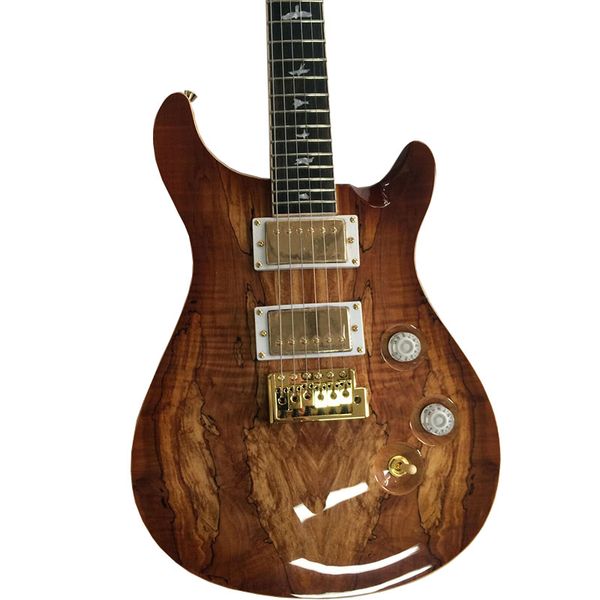 

customized new electric guitar quilted maple eagle headdress logo,