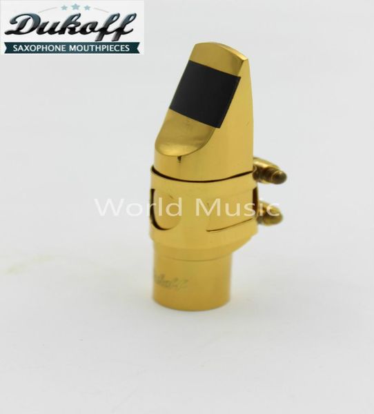 

dukoff metal mouthpiece for alto tenor soprano saxophone brass gold lacquer musical instrument accessories size 5 6 75587881