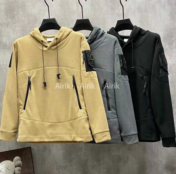 

designer sweater hip hop stone hood hoodie street loose fit long sleeve pullover autumn winter printing tech fleeces sweatshirts tidal flow, Black
