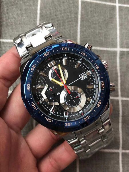 

designer watches mens luxury watch business 42mm sapphire stainless steel watch strap white black blue dial watch, Slivery;black
