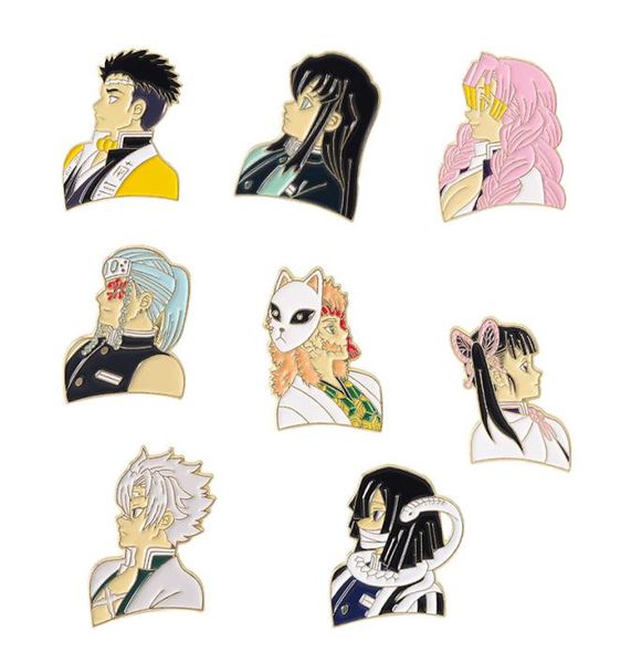 

anime characters enamel pins custom sabito kanroji iguro obanai brooches lapel badge cartoon funny jewelry gift for kids friends6842662, Blue