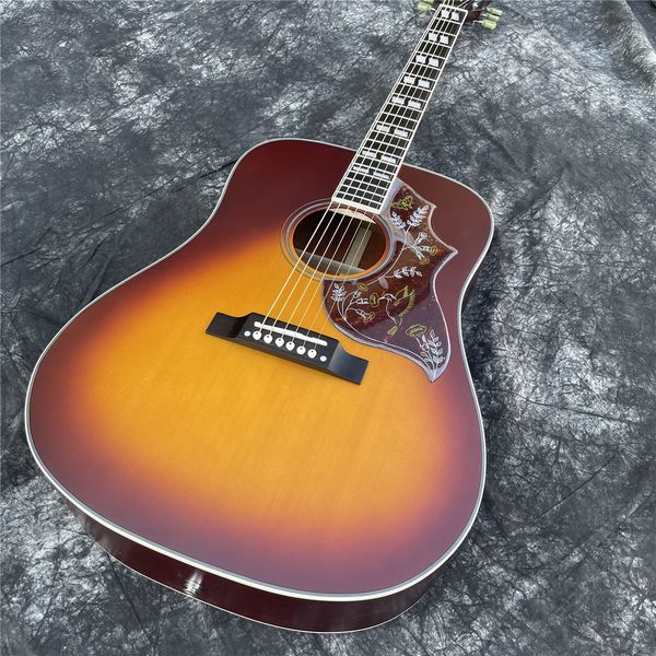 

handmade 41 inches matte sunburst solid spruce acoustic guitar