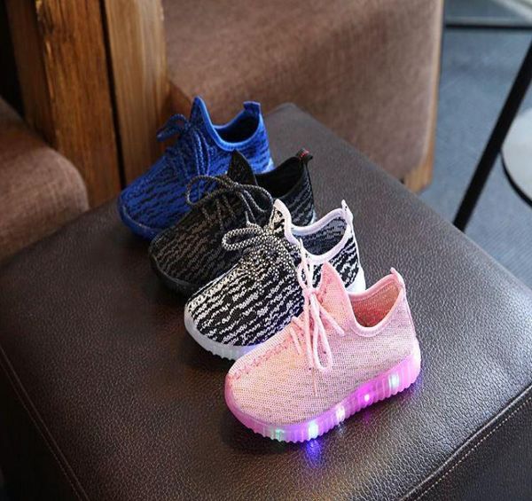 

2019 spring autumn children light shoes sport shoes baby boys girls led luminous shoe kids sneakers breathable running shoes3470531, Black